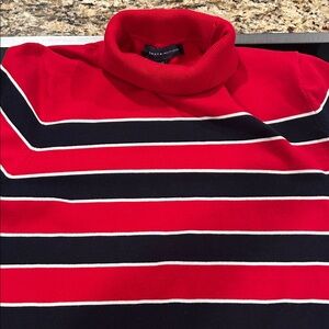 Tommy Hilfiger Red and Black Striped Women’s Sweater
